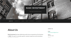 Desktop Screenshot of nashinvestmentllc.com