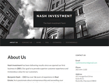 Tablet Screenshot of nashinvestmentllc.com